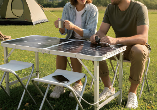 Foldable Solar Table
